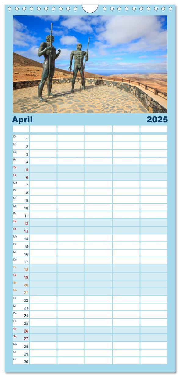 Bild: 9783457118290 | Familienplaner 2025 - Fuerteventura mit 5 Spalten (Wandkalender, 21...