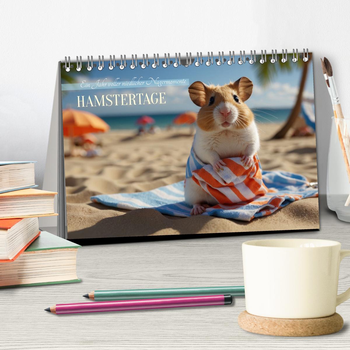 Bild: 9783383840357 | Hamstertage (Tischkalender 2025 DIN A5 quer), CALVENDO Monatskalender