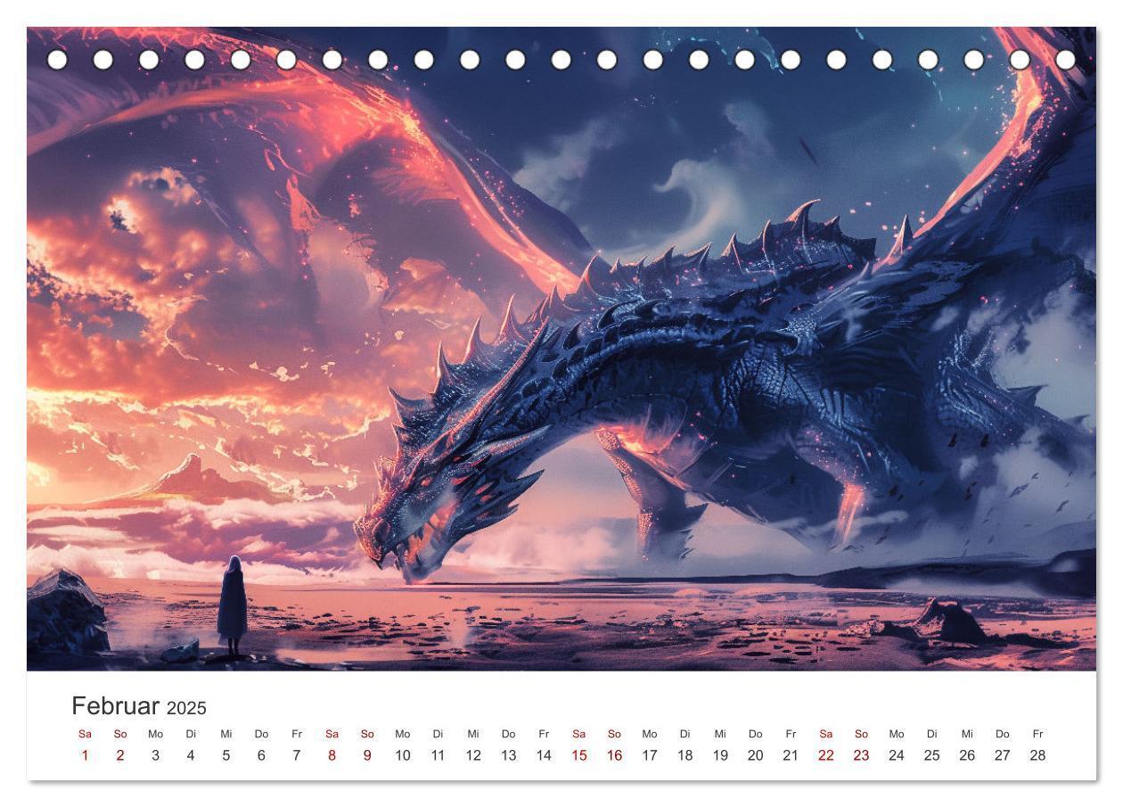 Bild: 9783383790966 | Das Jahr der Drachen (Tischkalender 2025 DIN A5 quer), CALVENDO...