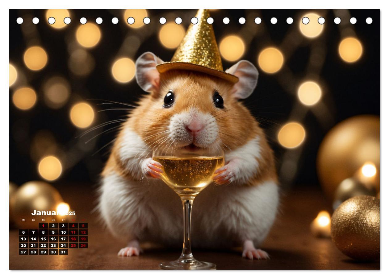 Bild: 9783383840357 | Hamstertage (Tischkalender 2025 DIN A5 quer), CALVENDO Monatskalender