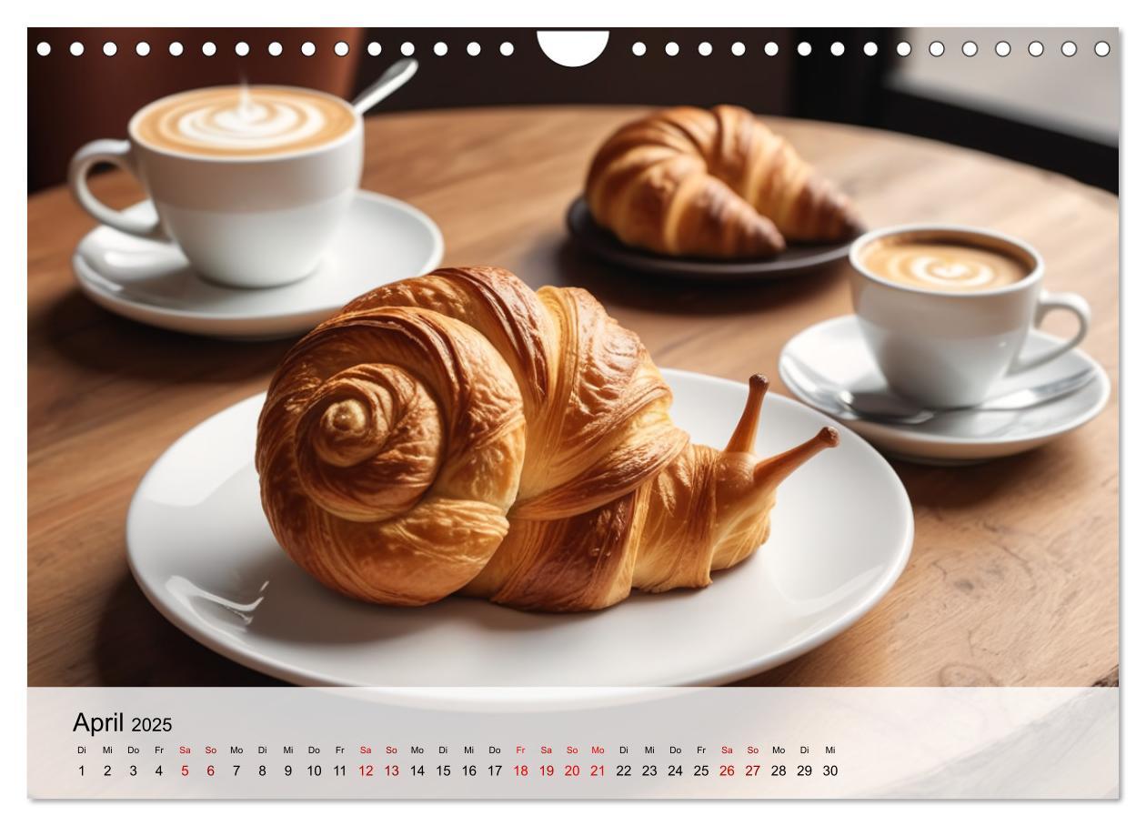 Bild: 9783383777110 | Tierische Croissants (Wandkalender 2025 DIN A4 quer), CALVENDO...