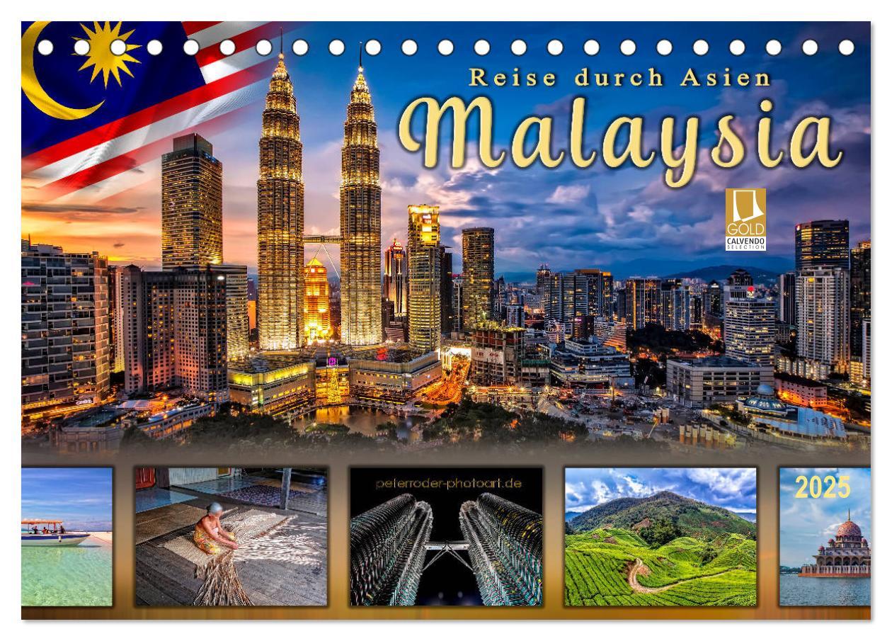 Cover: 9783435437511 | Reise durch Asien - Malaysia (Tischkalender 2025 DIN A5 quer),...