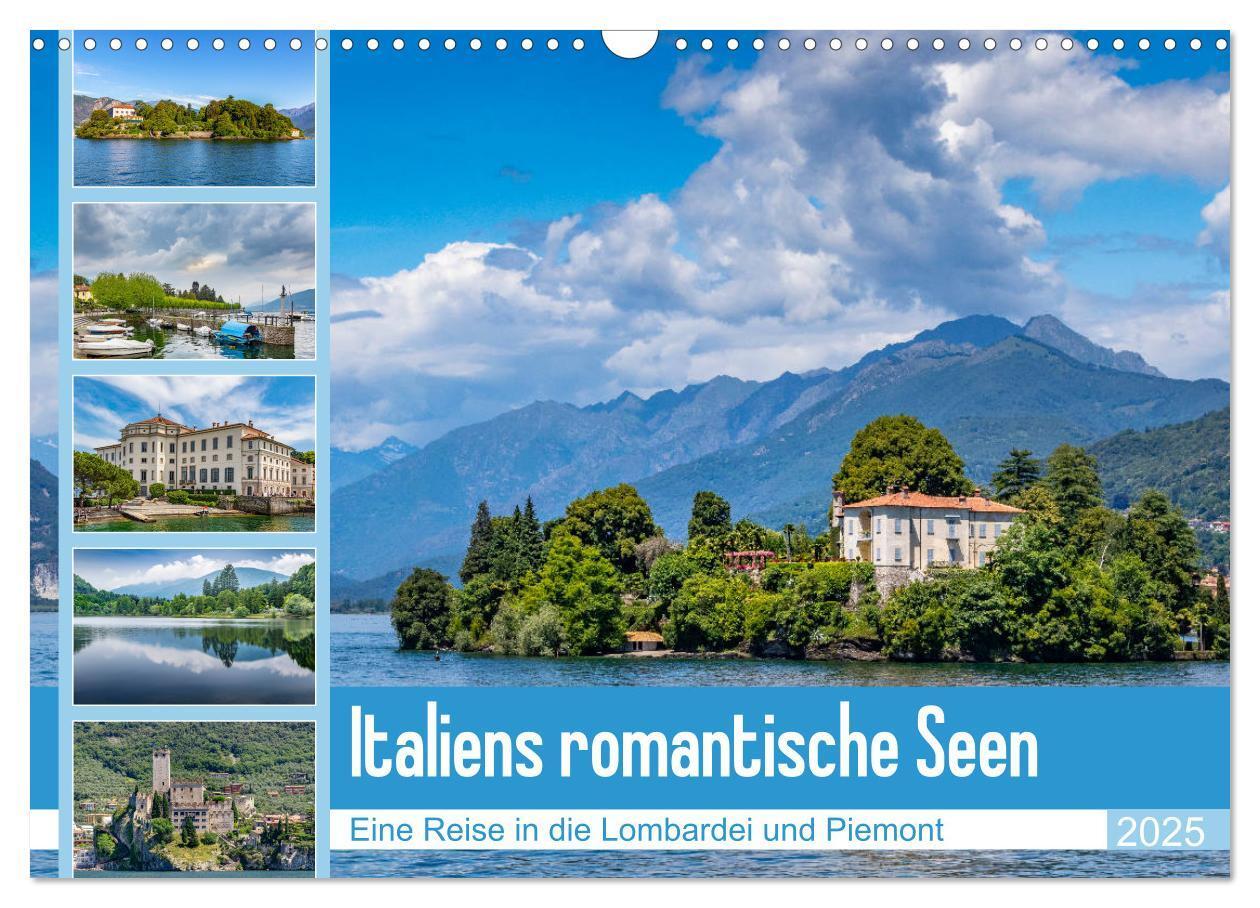 Cover: 9783435311132 | Italiens romantische Seen (Wandkalender 2025 DIN A3 quer), CALVENDO...