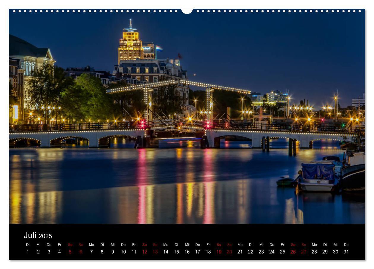 Bild: 9783435446117 | Nacht über Amsterdam (hochwertiger Premium Wandkalender 2025 DIN A2...