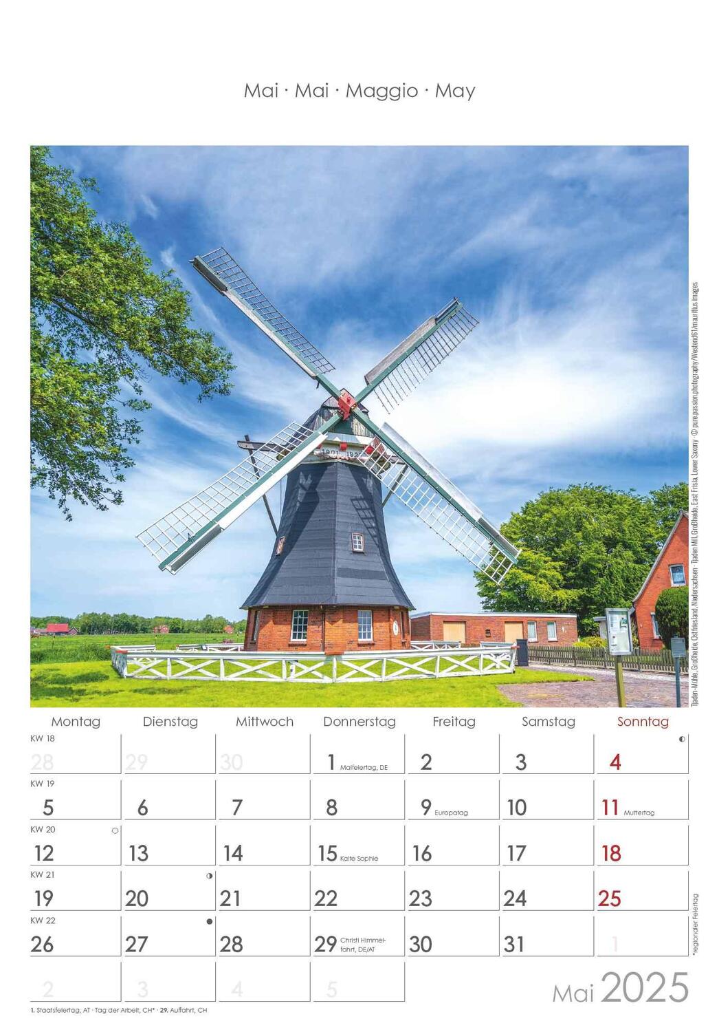 Bild: 4251732343378 | Niedersachsen und Bremen 2025 - Bild-Kalender 23,7x34 cm -...