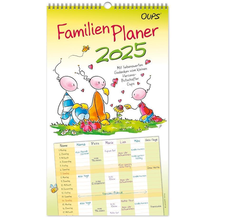 Cover: 9783903175730 | Oups Familienplaner 2025 | Kurt Hörtenhuber | Kalender | Spiralbindung