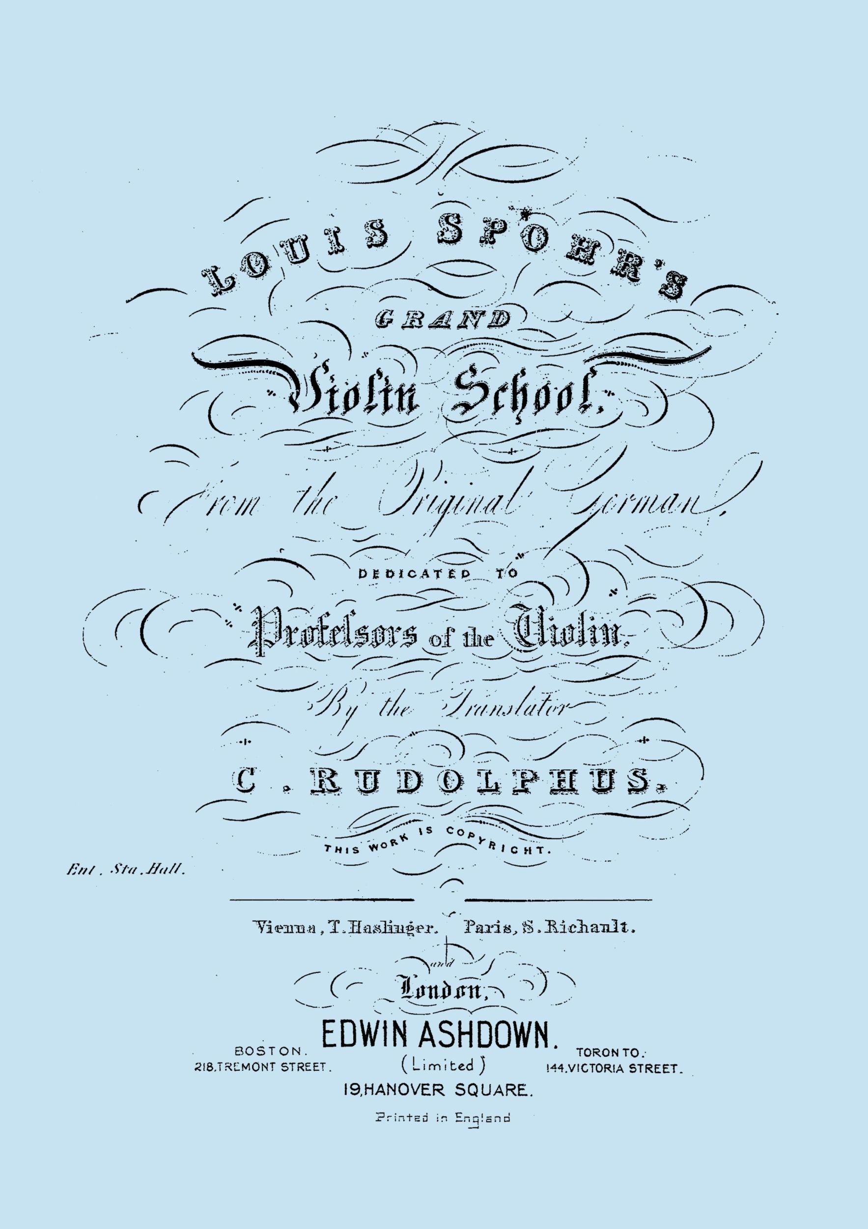 Cover: 9781906857448 | Louis Spohr's Grand Violin School. (Facsimile reprint from c.1890...