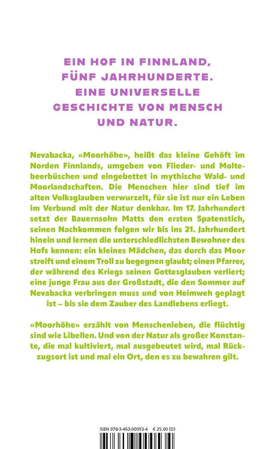 Rückseite: 9783463000534 | Moorhöhe | Roman | Maria Turtschaninoff | Buch | 448 S. | Deutsch