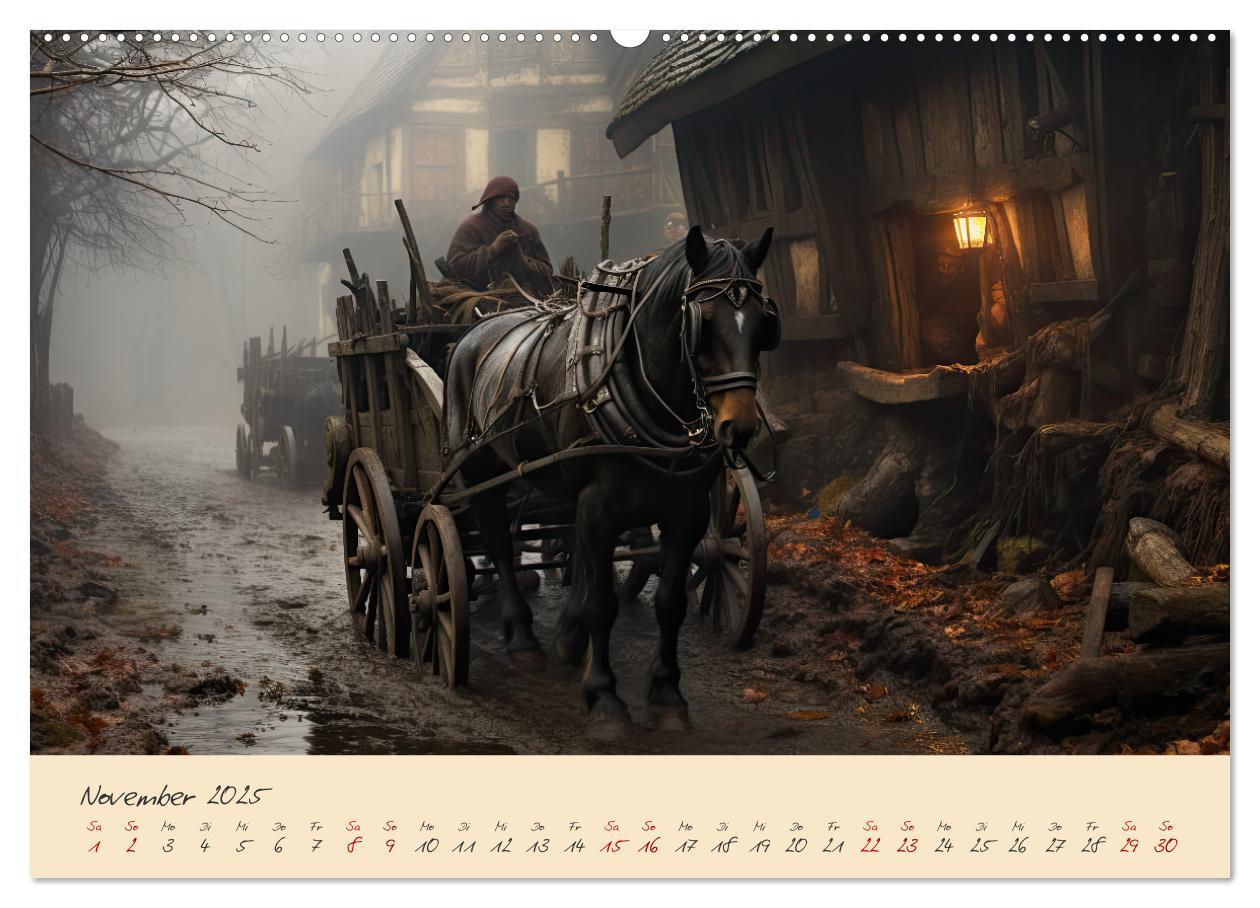 Bild: 9783383892165 | Jahreszeiten im Mittelalter (hochwertiger Premium Wandkalender 2025...