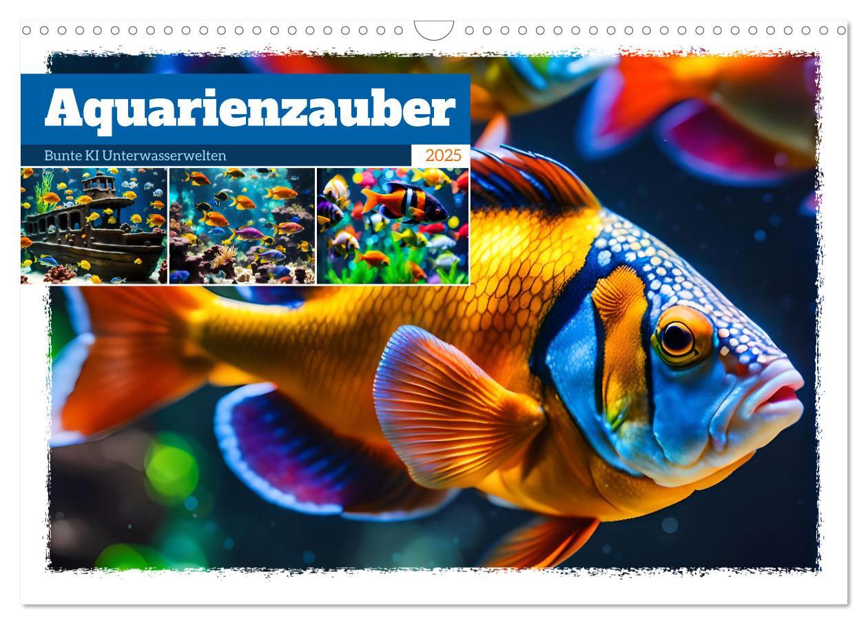 Cover: 9783457144770 | Aquarienzauber - Bunte KI Unterwasserwelten (Wandkalender 2025 DIN...