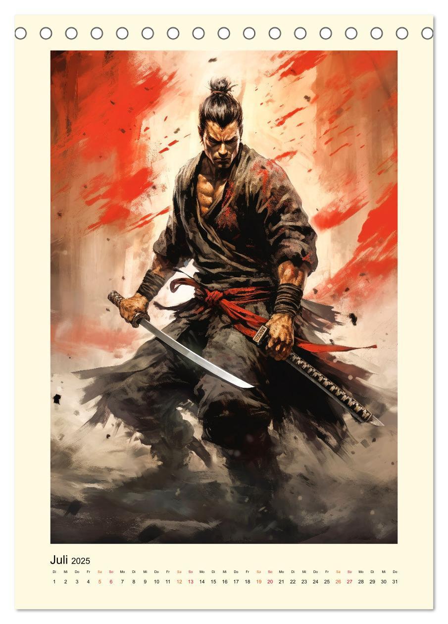 Bild: 9783435845910 | Samurai Helden (Tischkalender 2025 DIN A5 hoch), CALVENDO...