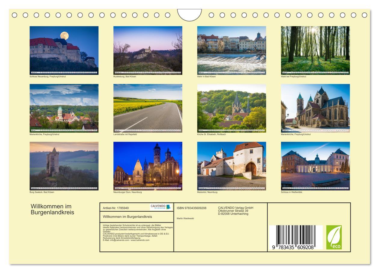 Bild: 9783435609208 | Willkommen im Burgenlandkreis (Wandkalender 2025 DIN A4 quer),...