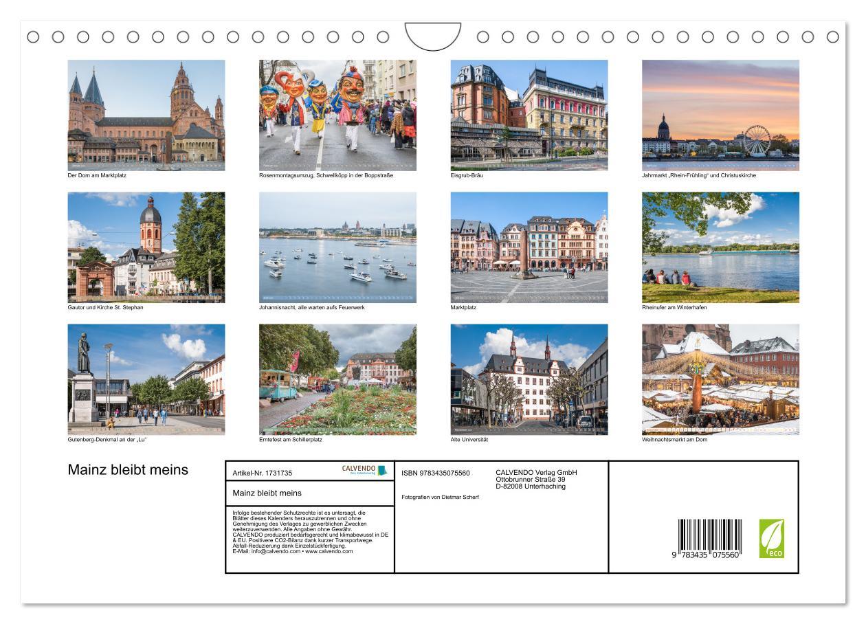 Bild: 9783435075560 | Mainz bleibt meins (Wandkalender 2025 DIN A4 quer), CALVENDO...