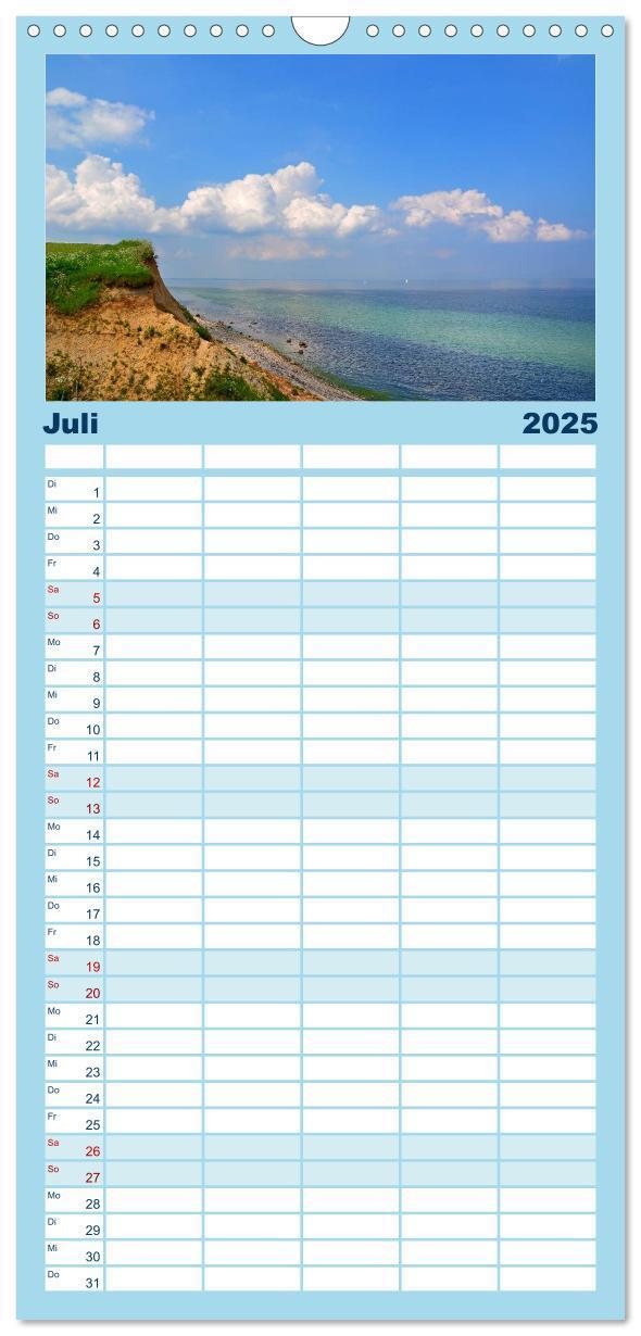 Bild: 9783457115466 | Familienplaner 2025 - MEER - Mehr! mit 5 Spalten (Wandkalender, 21...