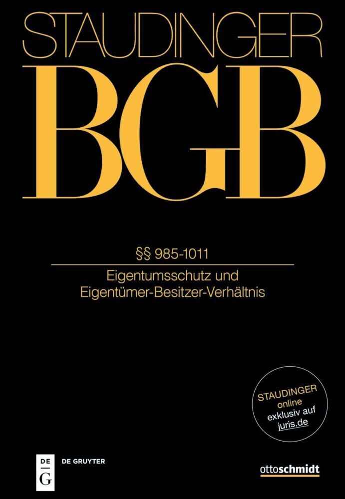 Cover: 9783805913669 | §§ 985-1011 | (Eigentumsschutz und Eigentümer-Besitzer-Verhältnis)