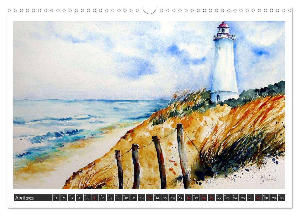 Bild: 9783435814084 | Aquarelle - Fischland-Darß (Wandkalender 2025 DIN A3 quer),...