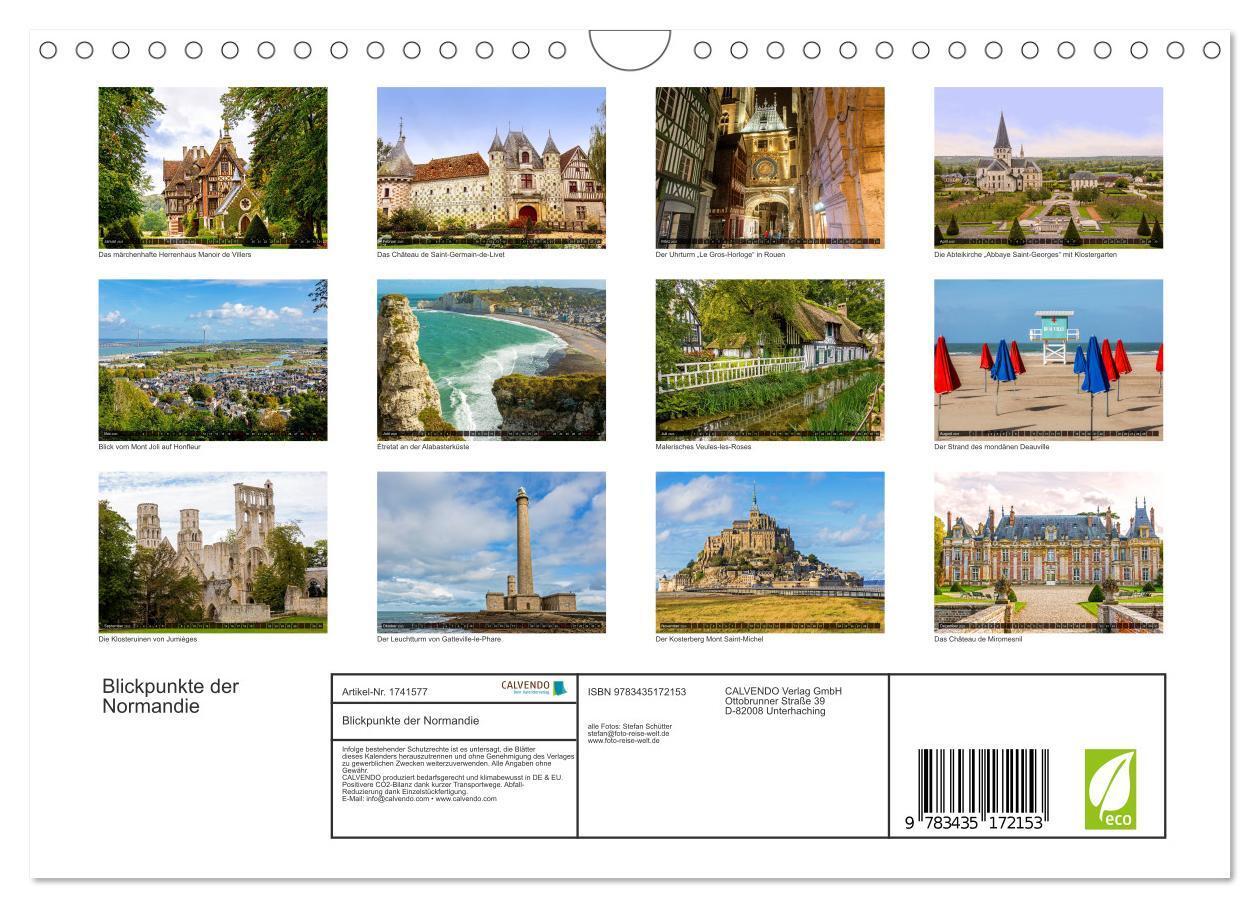 Bild: 9783435172153 | Blickpunkte der Normandie (Wandkalender 2025 DIN A4 quer), CALVENDO...