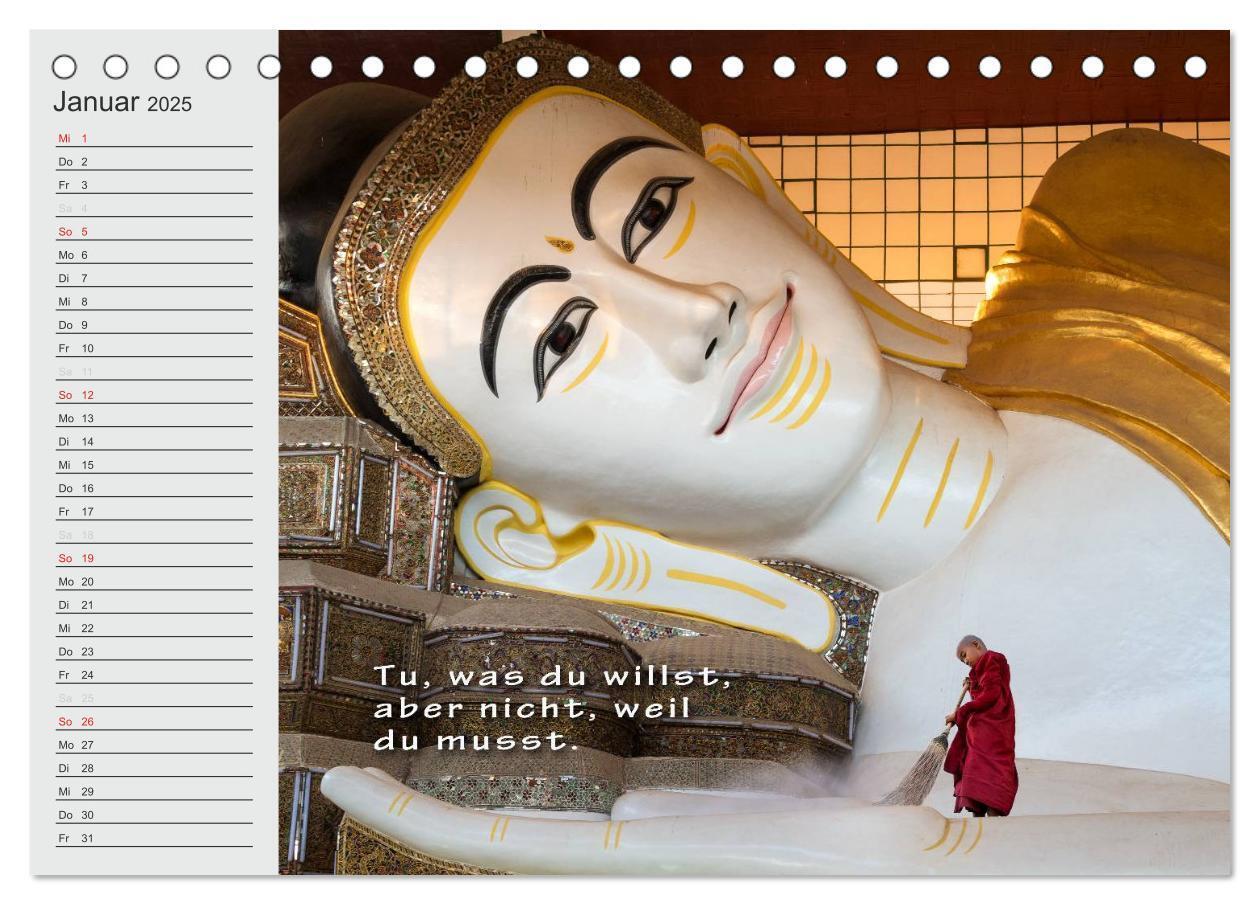 Bild: 9783435550104 | BUDDHA Buddhistische Weisheiten (Tischkalender 2025 DIN A5 quer),...