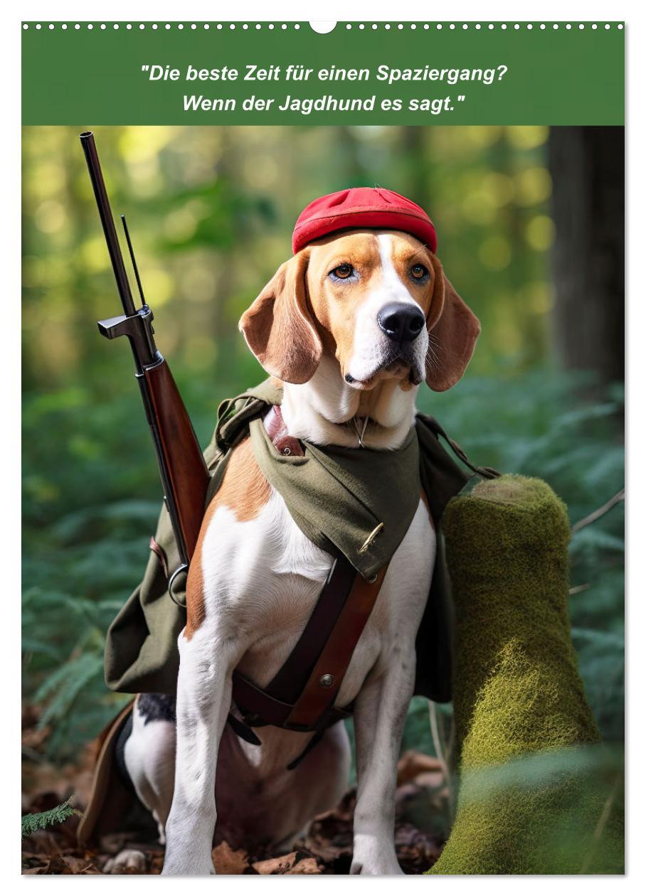 Bild: 9783435979684 | Lustige Jagdhunde mit Jägerlatein (Wandkalender 2025 DIN A2 hoch),...