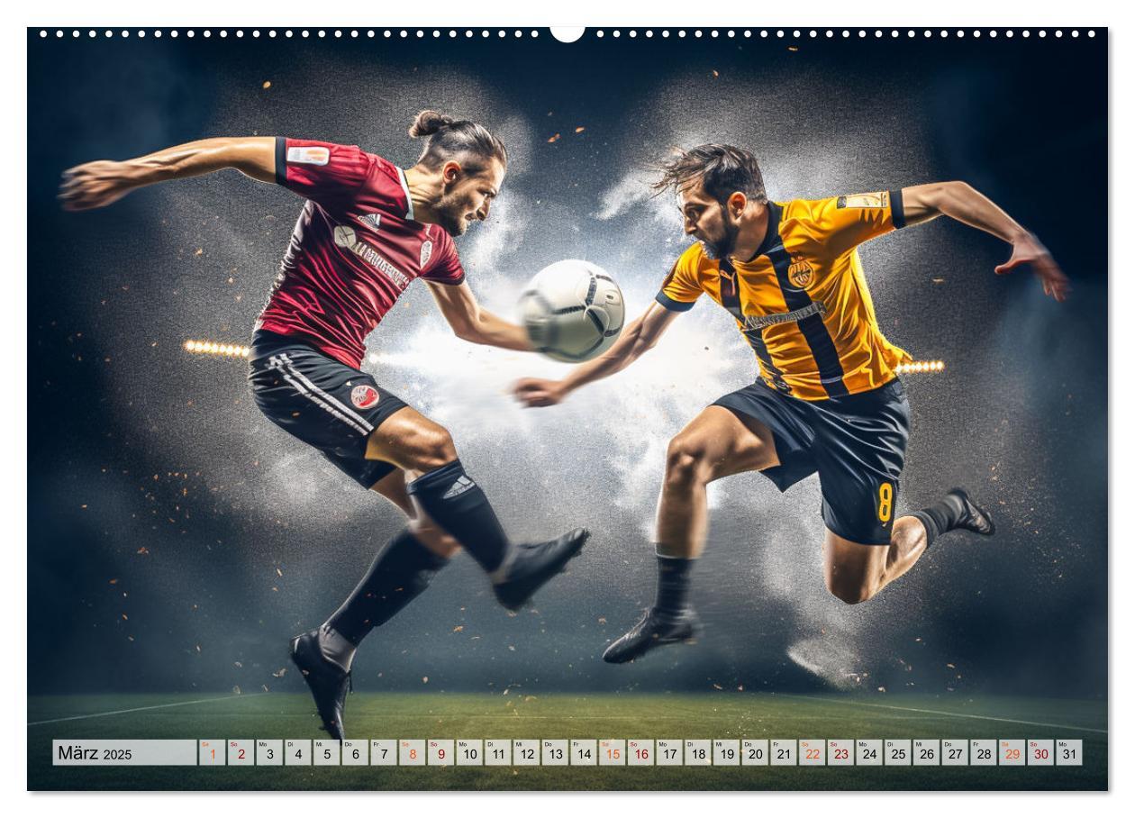 Bild: 9783383780448 | Fussball - Zweikampf (Wandkalender 2025 DIN A2 quer), CALVENDO...