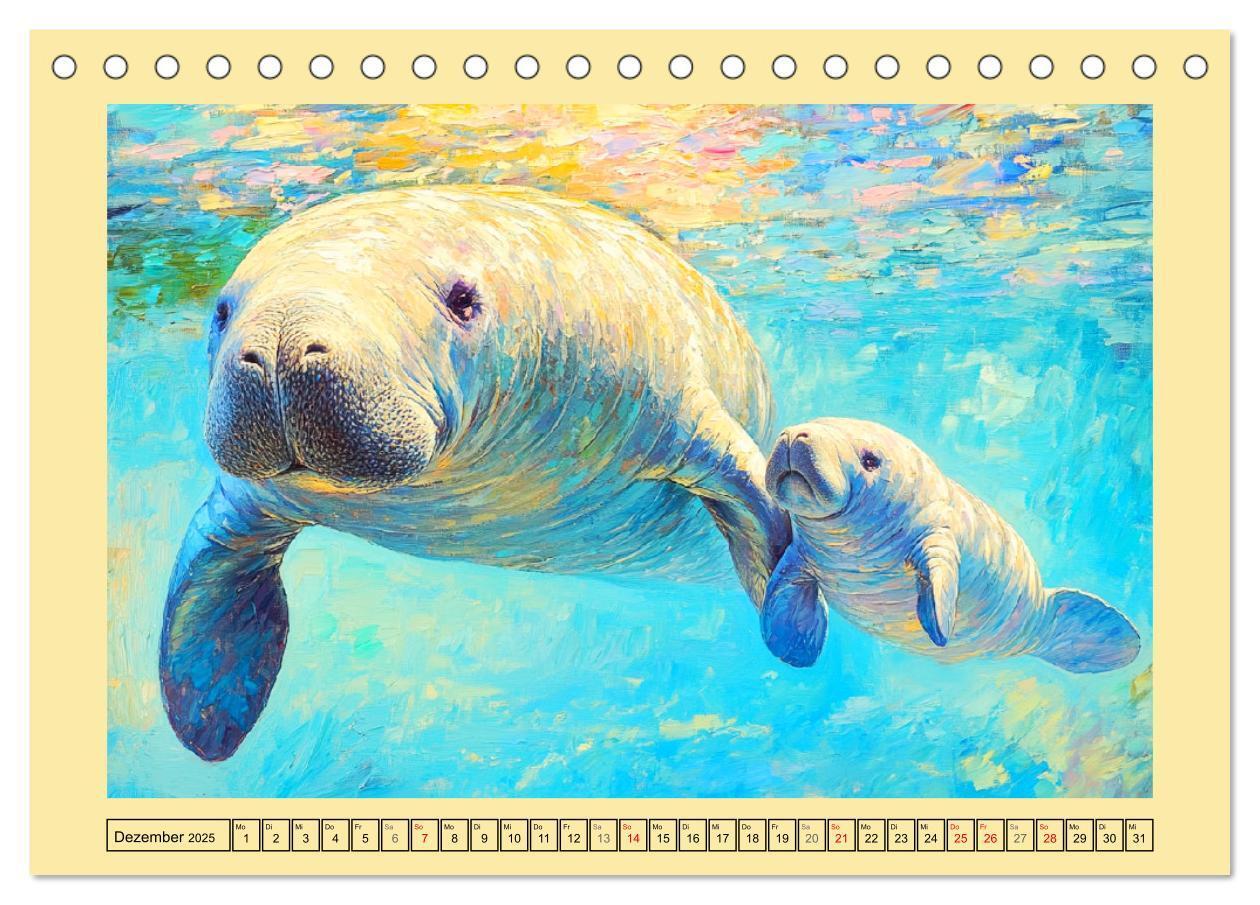 Bild: 9783457203620 | Manatee Paintings. Rundschwanzseekühe im Ölgemälde-Stil...