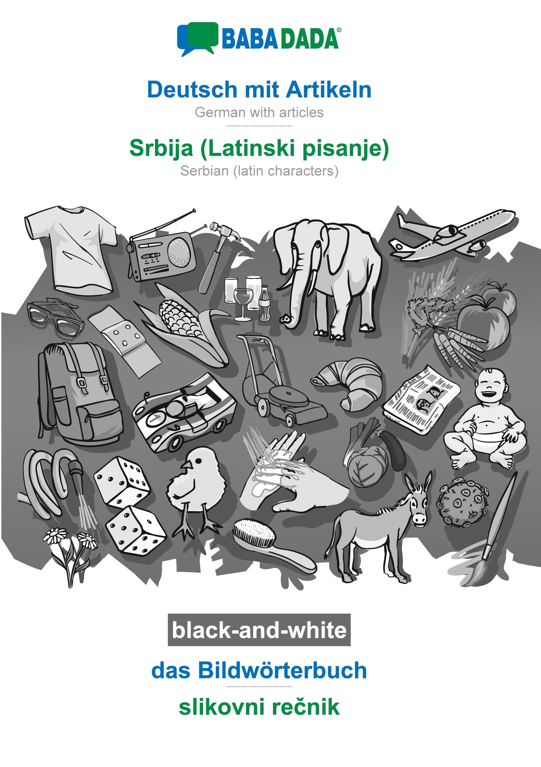 Cover: 9783752208153 | BABADADA black-and-white, Deutsch mit Artikeln - Srbija (Latinski...