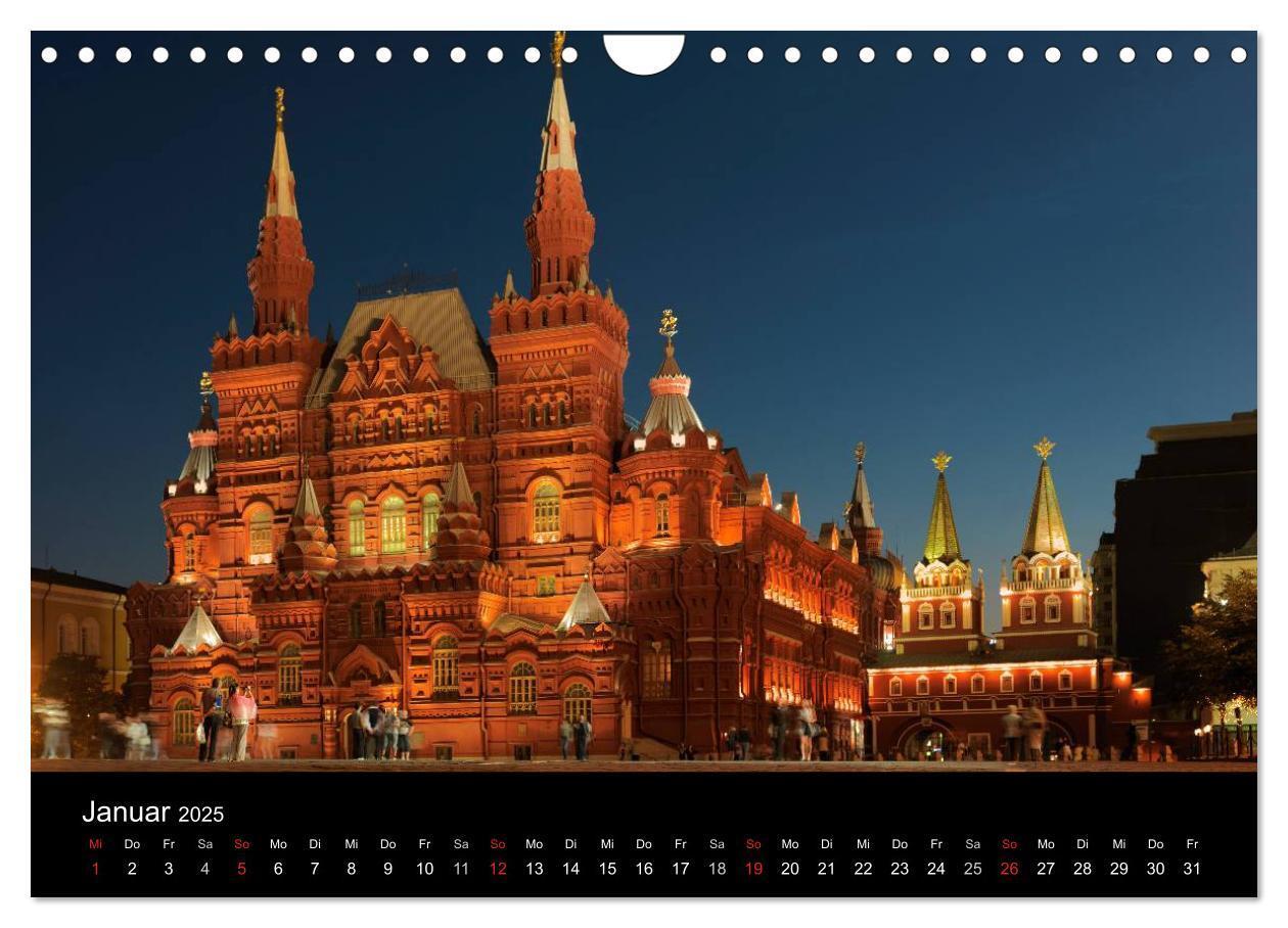 Bild: 9783435684304 | Moskau (Wandkalender 2025 DIN A4 quer), CALVENDO Monatskalender | 2025