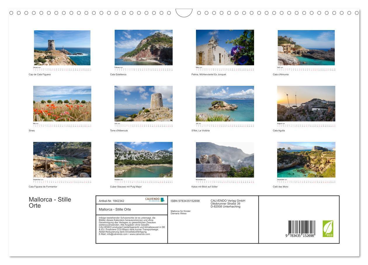 Bild: 9783435152698 | Mallorca - Stille Orte (Wandkalender 2025 DIN A3 quer), CALVENDO...