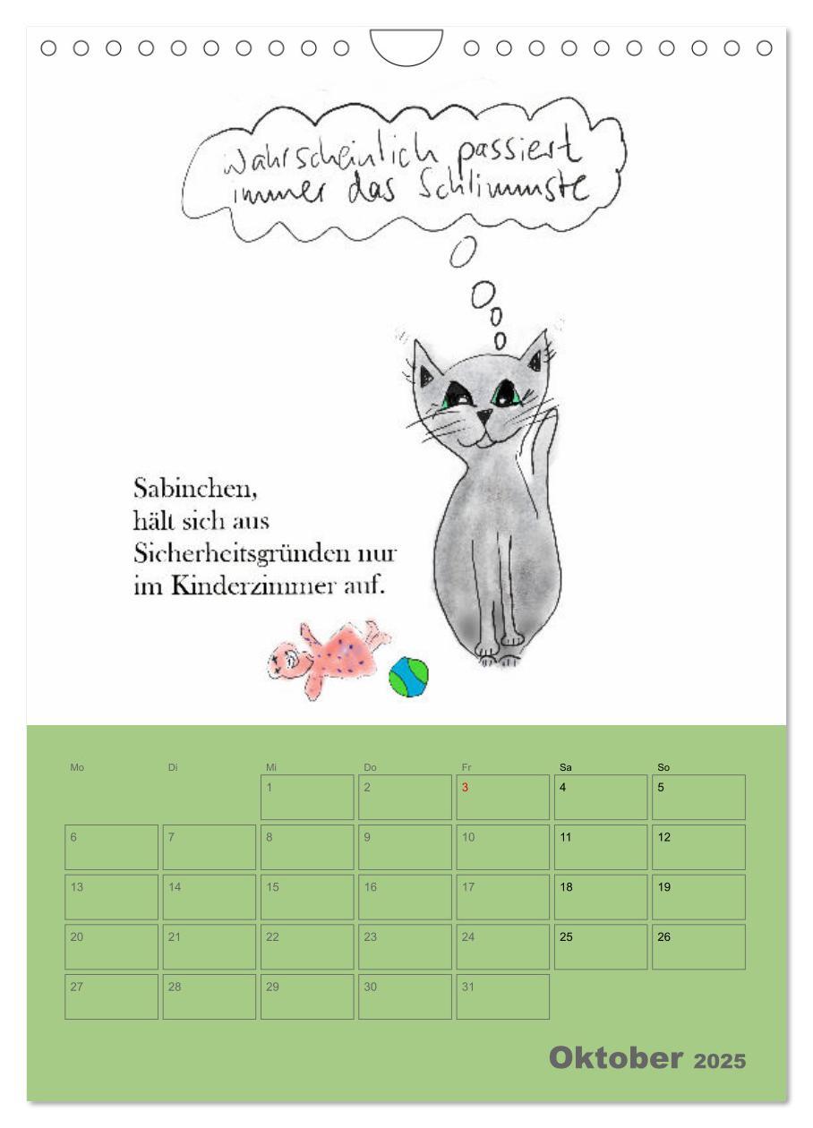 Bild: 9783457220238 | Therapie.Katzen (Wandkalender 2025 DIN A4 hoch), CALVENDO...