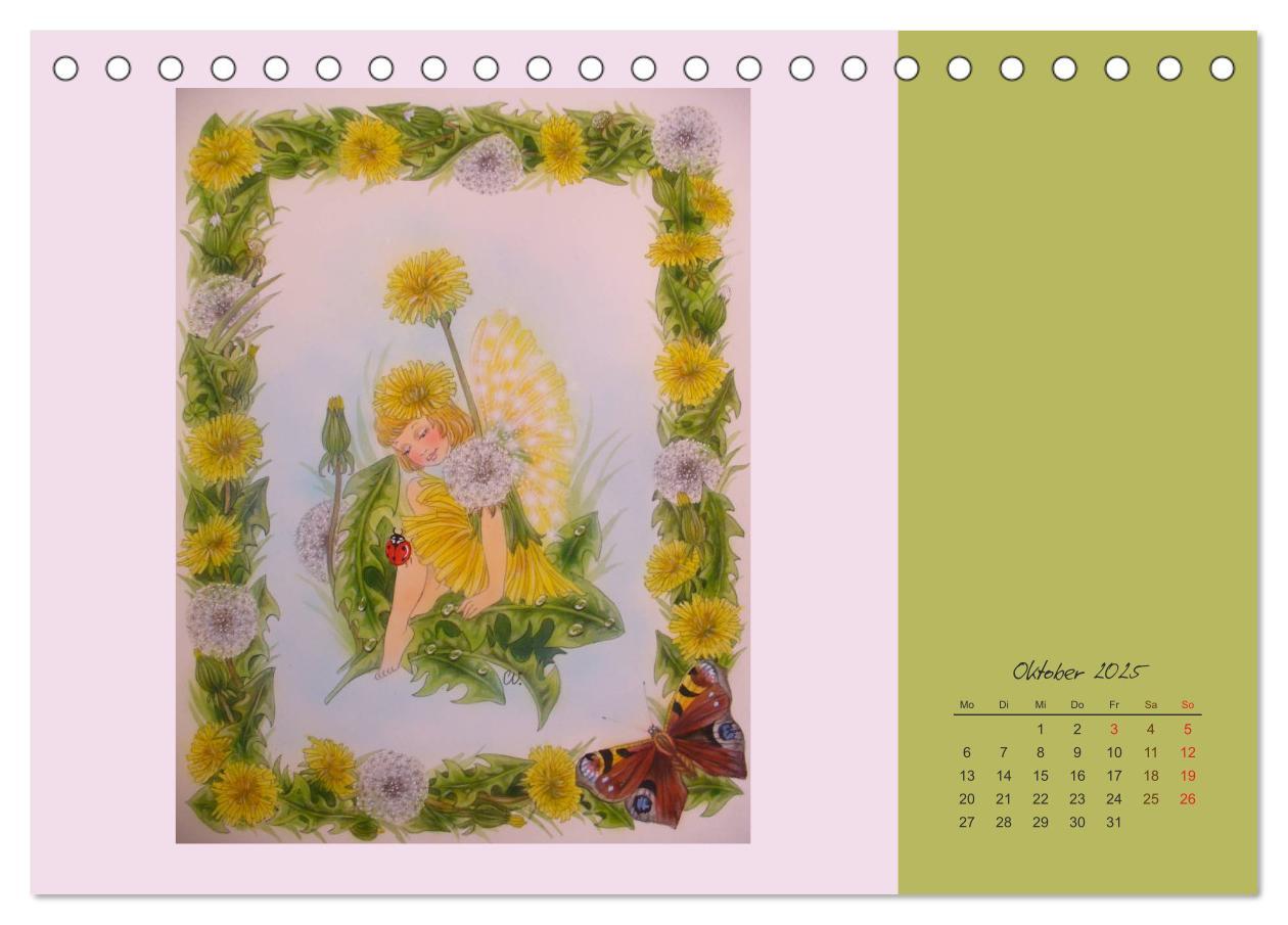 Bild: 9783435549801 | Blumen Elfen (Tischkalender 2025 DIN A5 quer), CALVENDO Monatskalender