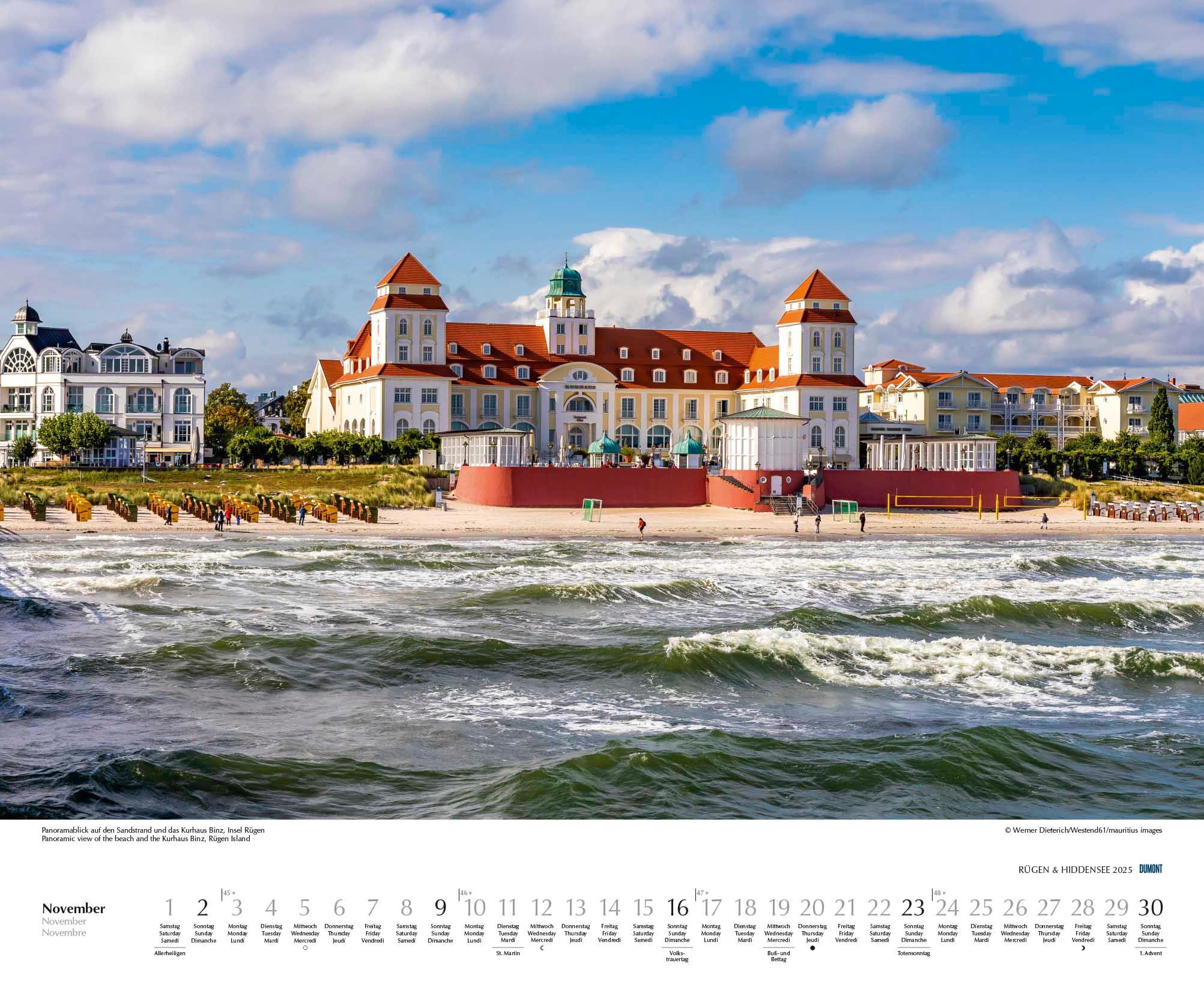 Bild: 4250809652726 | Rügen &amp; Hiddensee 2025 - Wandkalender 52 x 42,5 cm - Spiralbindung