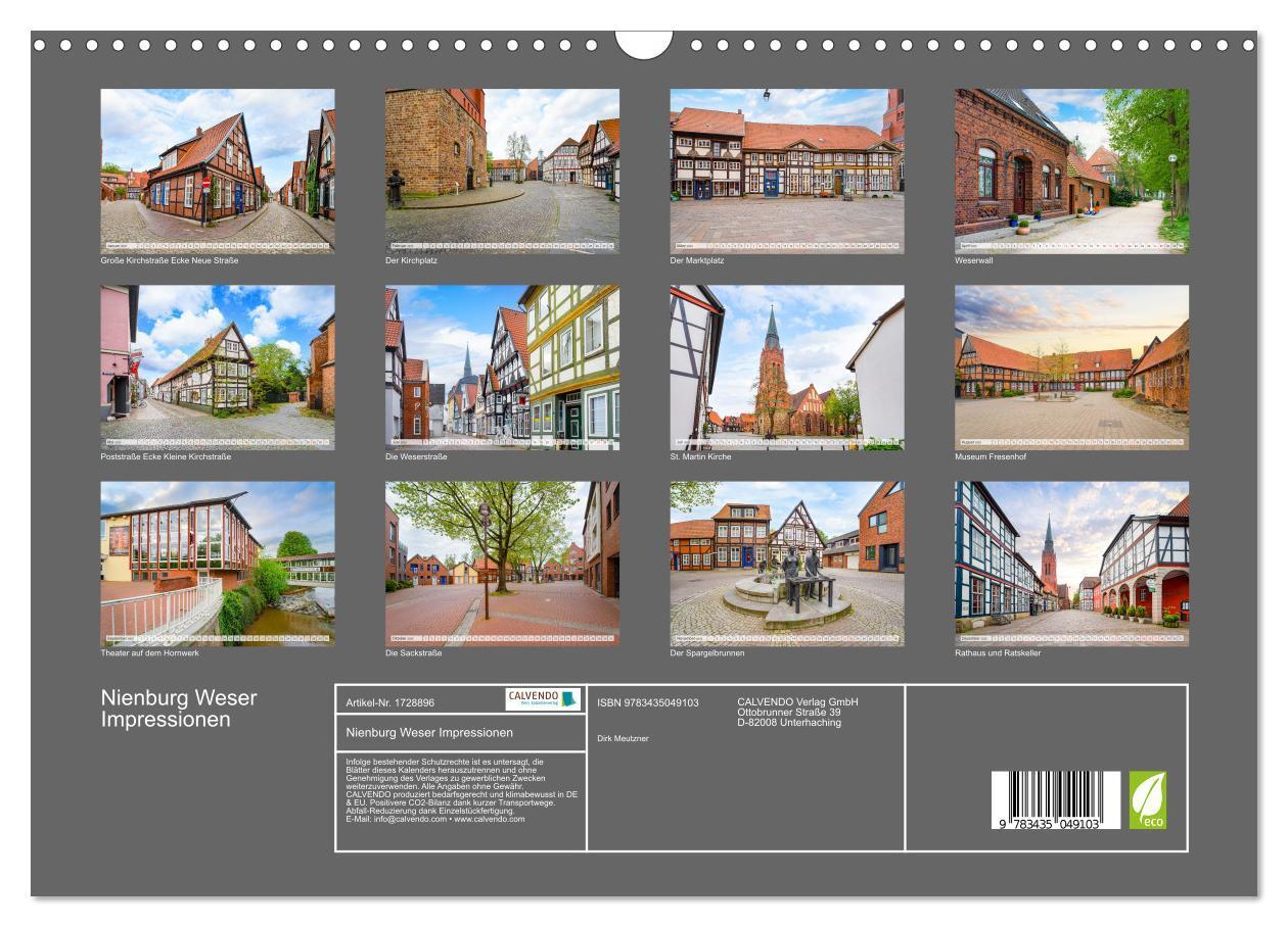 Bild: 9783435049103 | Nienburg Weser Impressionen (Wandkalender 2025 DIN A3 quer),...