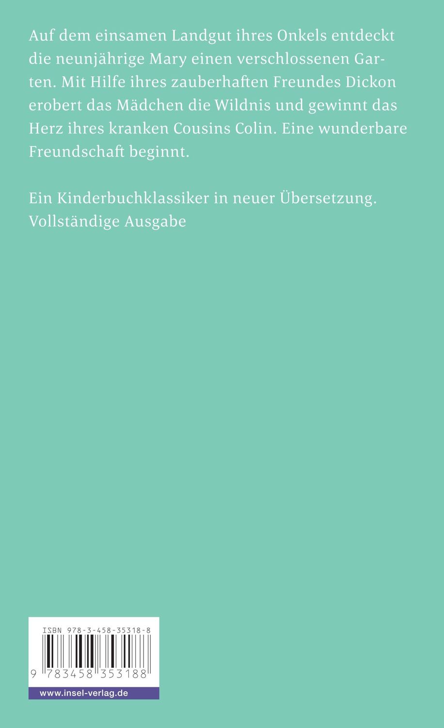 Rückseite: 9783458353188 | Der geheime Garten | Frances Hodgson Burnett | Taschenbuch | 345 S.