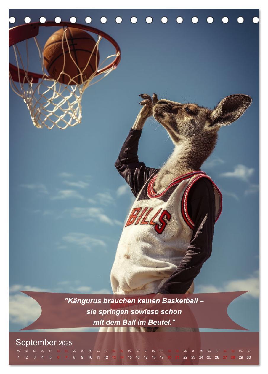 Bild: 9783457167663 | Der tierisch lustige Basketball-Kalender (Tischkalender 2025 DIN A5...