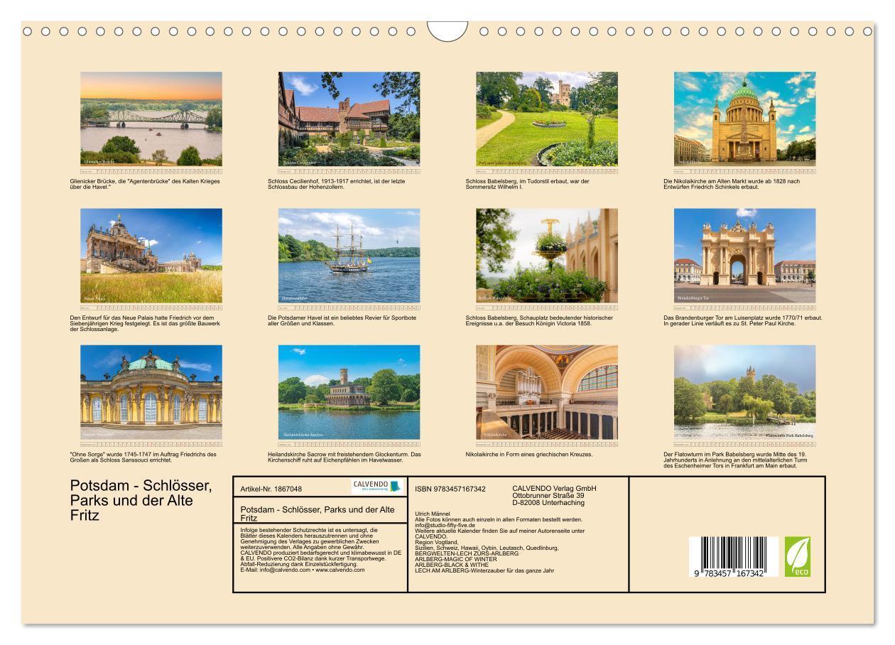 Bild: 9783457167342 | Potsdam - Schlösser, Parks und der Alte Fritz (Wandkalender 2025...