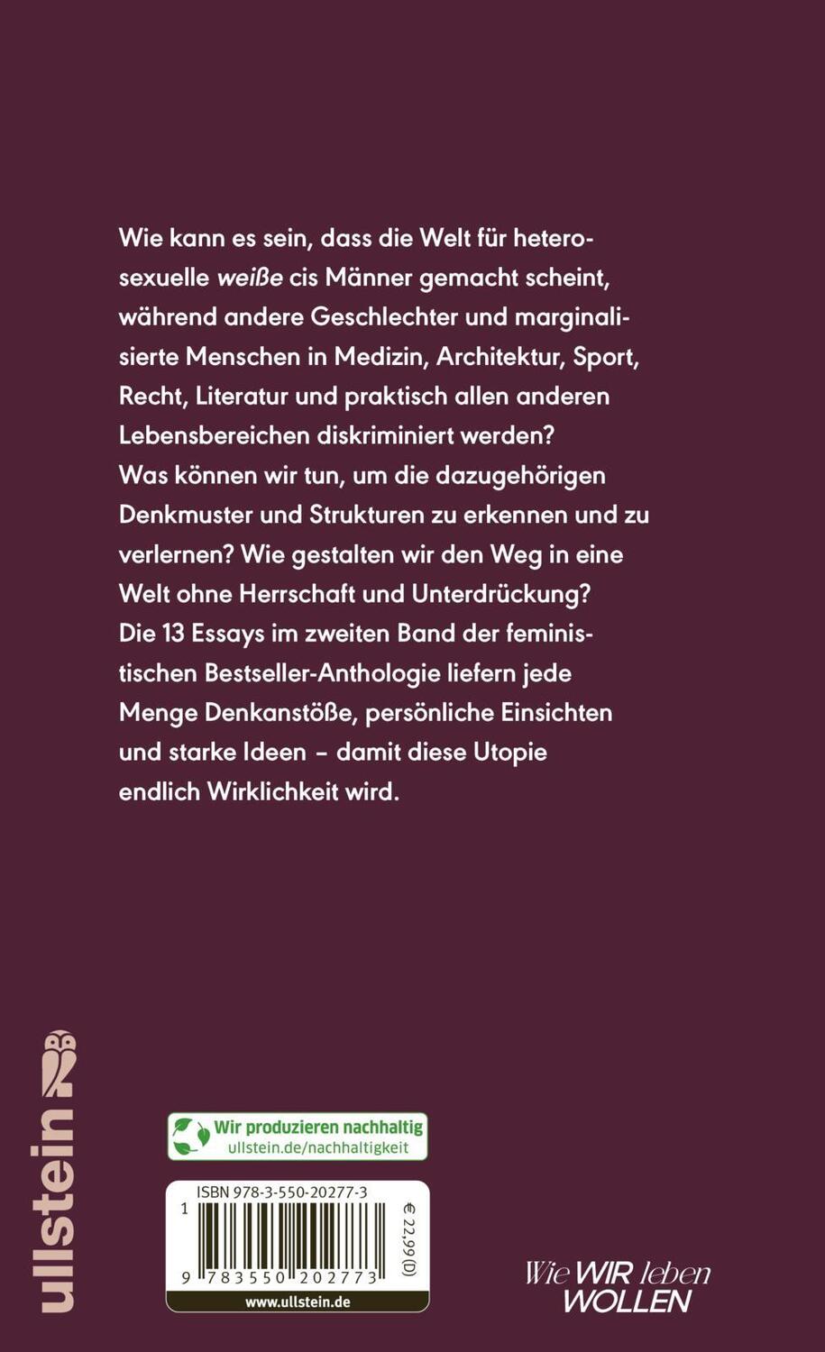 Rückseite: 9783550202773 | Unlearn Patriarchy 2 | Ireti Amojo (u. a.) | Buch | 352 S. | Deutsch