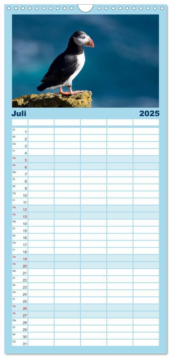 Bild: 9783457118511 | Familienplaner 2025 - Island mit 5 Spalten (Wandkalender, 21 x 45...