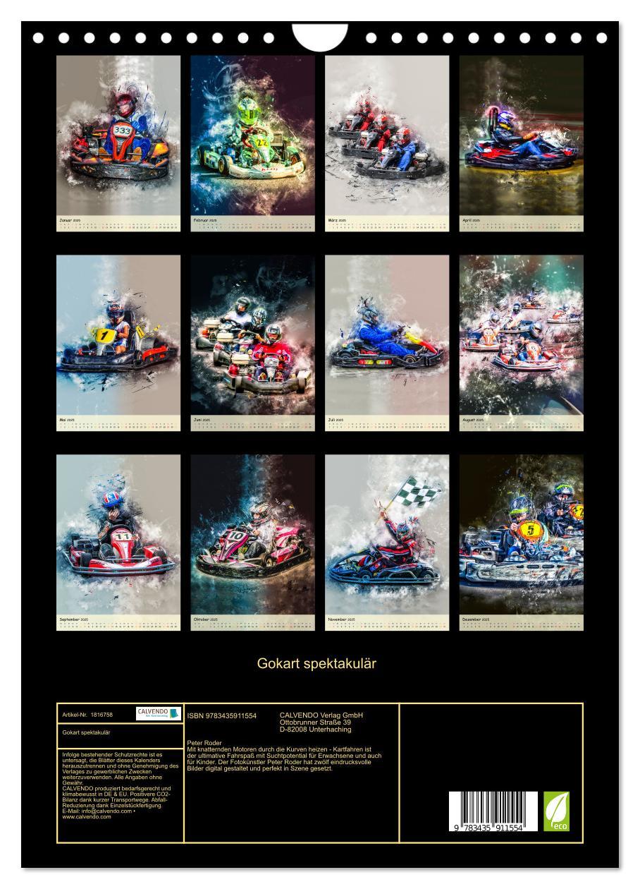 Bild: 9783435911554 | Gokart spektakulär (Wandkalender 2025 DIN A4 hoch), CALVENDO...