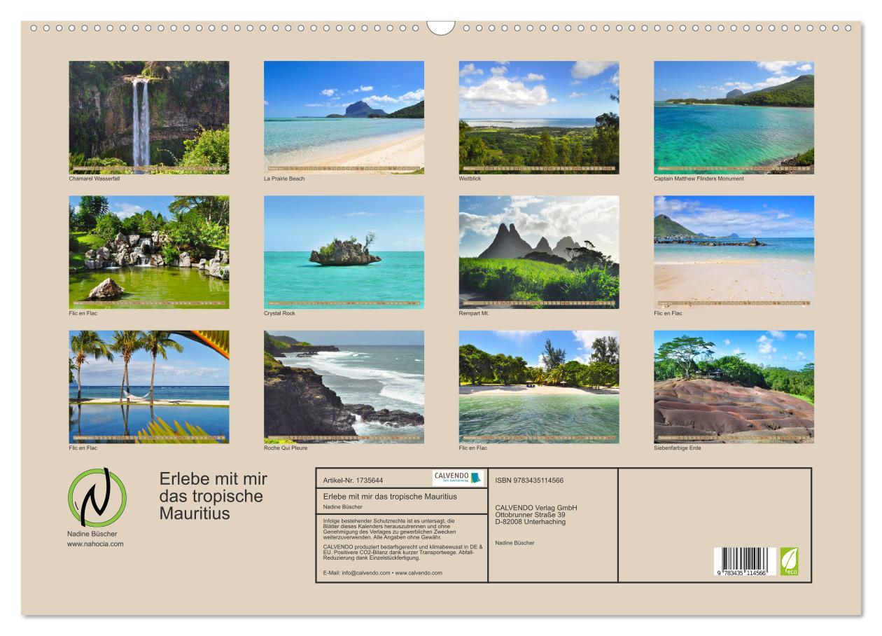 Bild: 9783435114566 | Erlebe mit mir das tropische Mauritius (Wandkalender 2025 DIN A2...