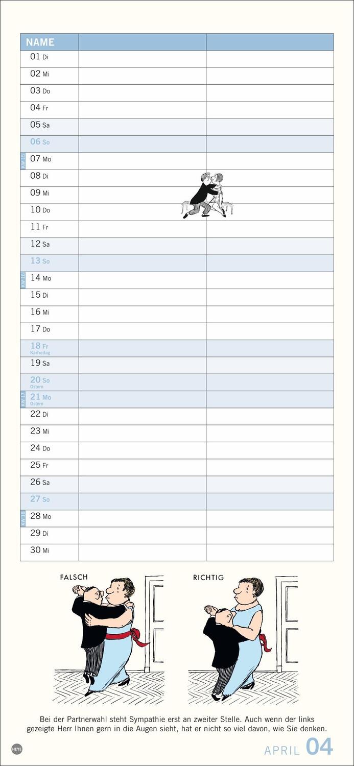 Bild: 9783756406074 | Loriot Planer für zwei 2025 | Kalender | Loriot Kalender Heye | 14 S.