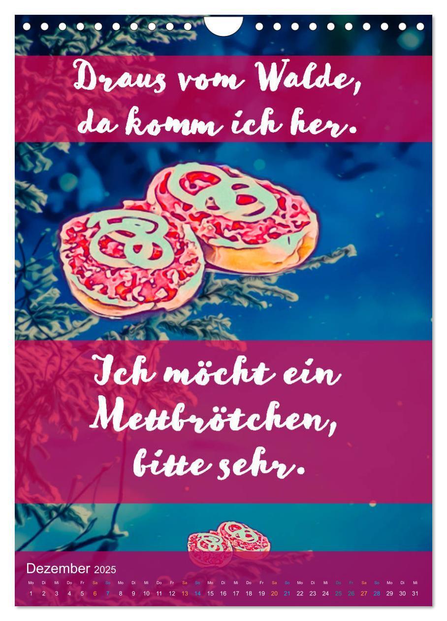 Bild: 9783435948413 | Mettbrötchen Träume - Mettkalender (Wandkalender 2025 DIN A4 hoch),...