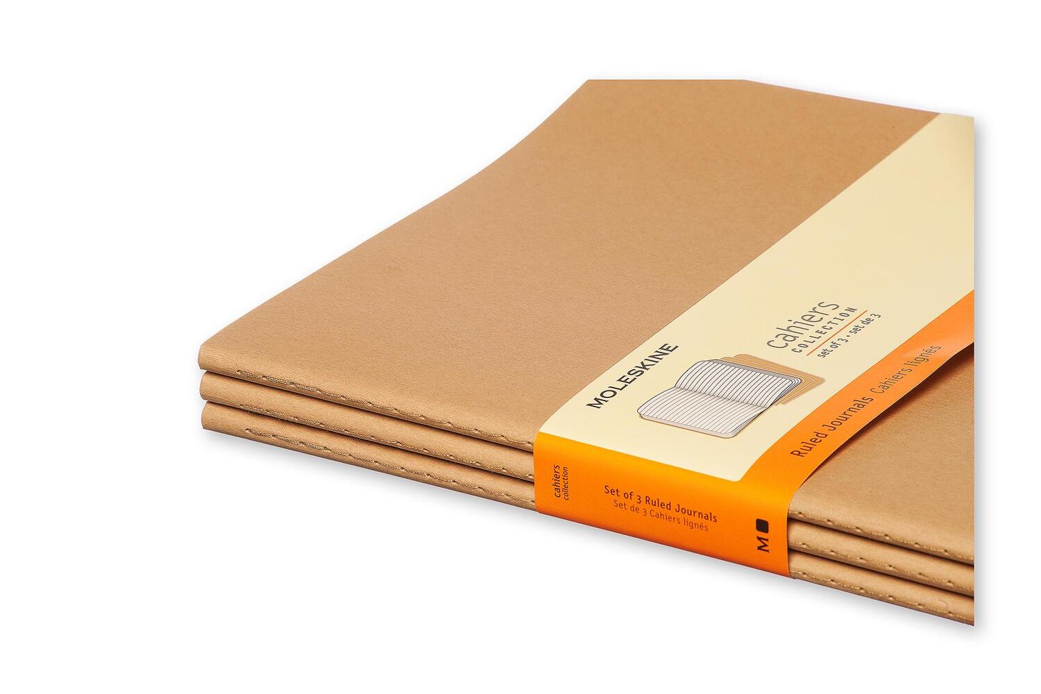 Bild: 9788883705045 | Moleskine Cahier Extra Large liniert packpapierbraun. 3er Pack | Buch