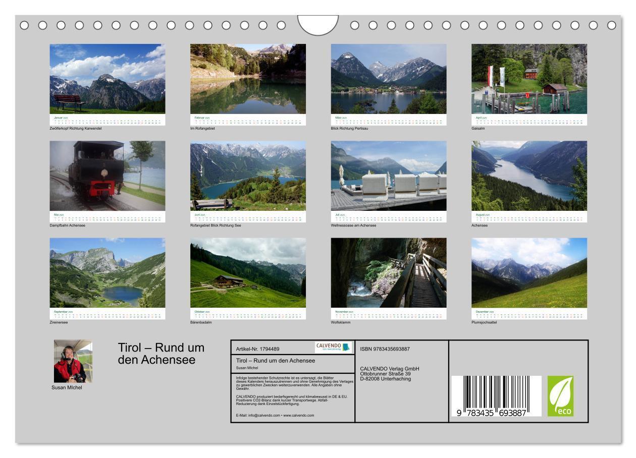 Bild: 9783435693887 | Tirol ¿ Rund um den Achensee (Wandkalender 2025 DIN A4 quer),...