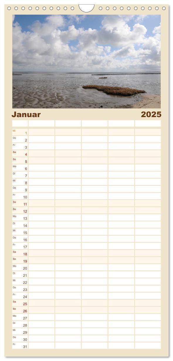 Bild: 9783457107331 | Familienplaner 2025 - Sylt-Momente mit 5 Spalten (Wandkalender, 21...