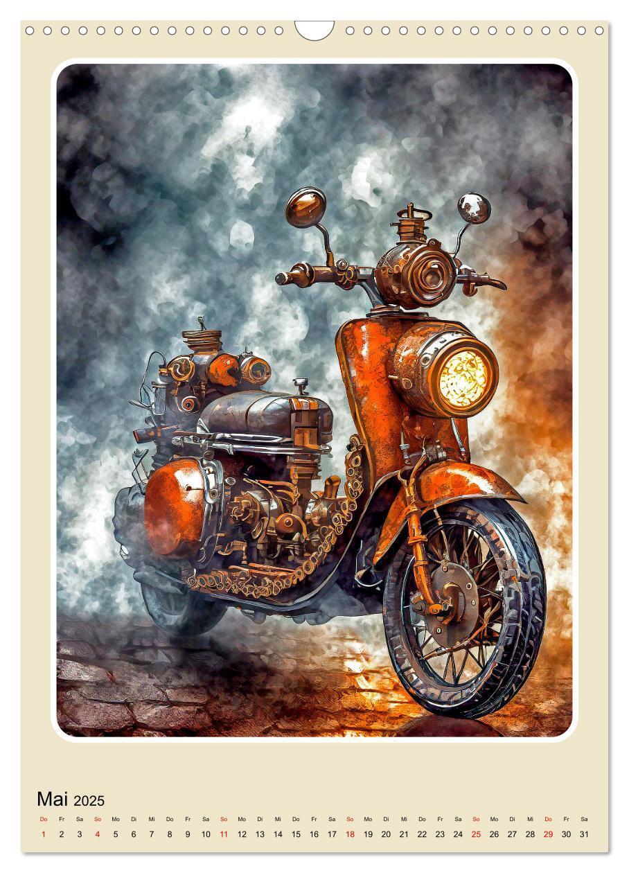 Bild: 9783383801709 | Steampunk Mobilität (Wandkalender 2025 DIN A3 hoch), CALVENDO...