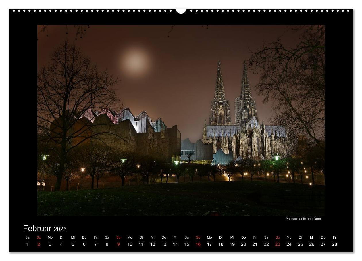 Bild: 9783435779611 | Köln ¿ Nachts 2025 (hochwertiger Premium Wandkalender 2025 DIN A2...