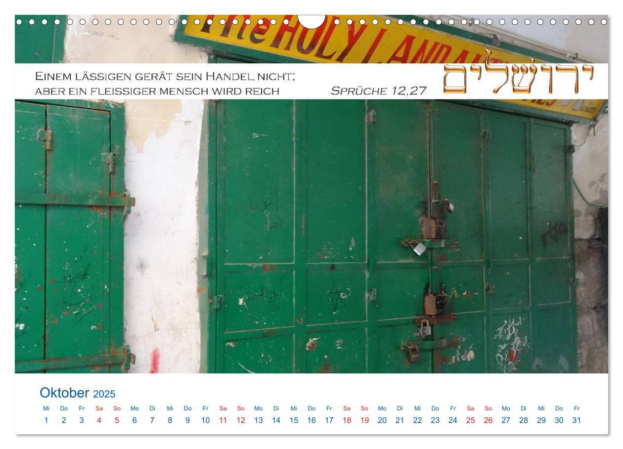 Bild: 9783435677863 | Jerusalem. Kalender mit Bibelworten (Wandkalender 2025 DIN A3...