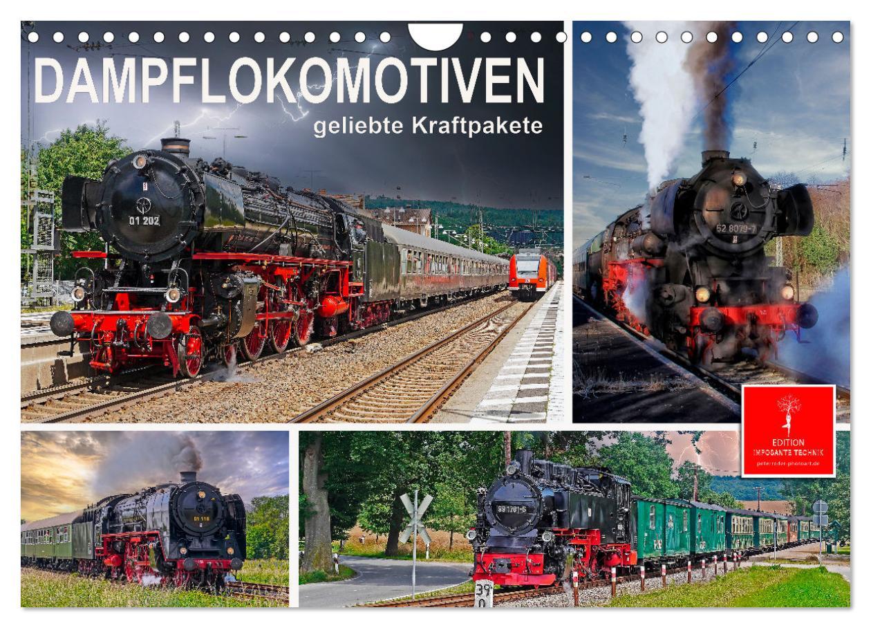 Cover: 9783383928321 | Dampflokomotiven - geliebte Kraftpakete (Wandkalender 2025 DIN A4...