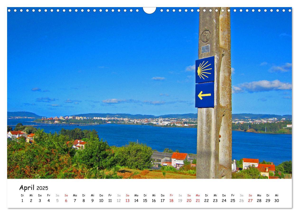 Bild: 9783435193295 | Jakobsweg - Camino Ingles (Wandkalender 2025 DIN A3 quer), CALVENDO...