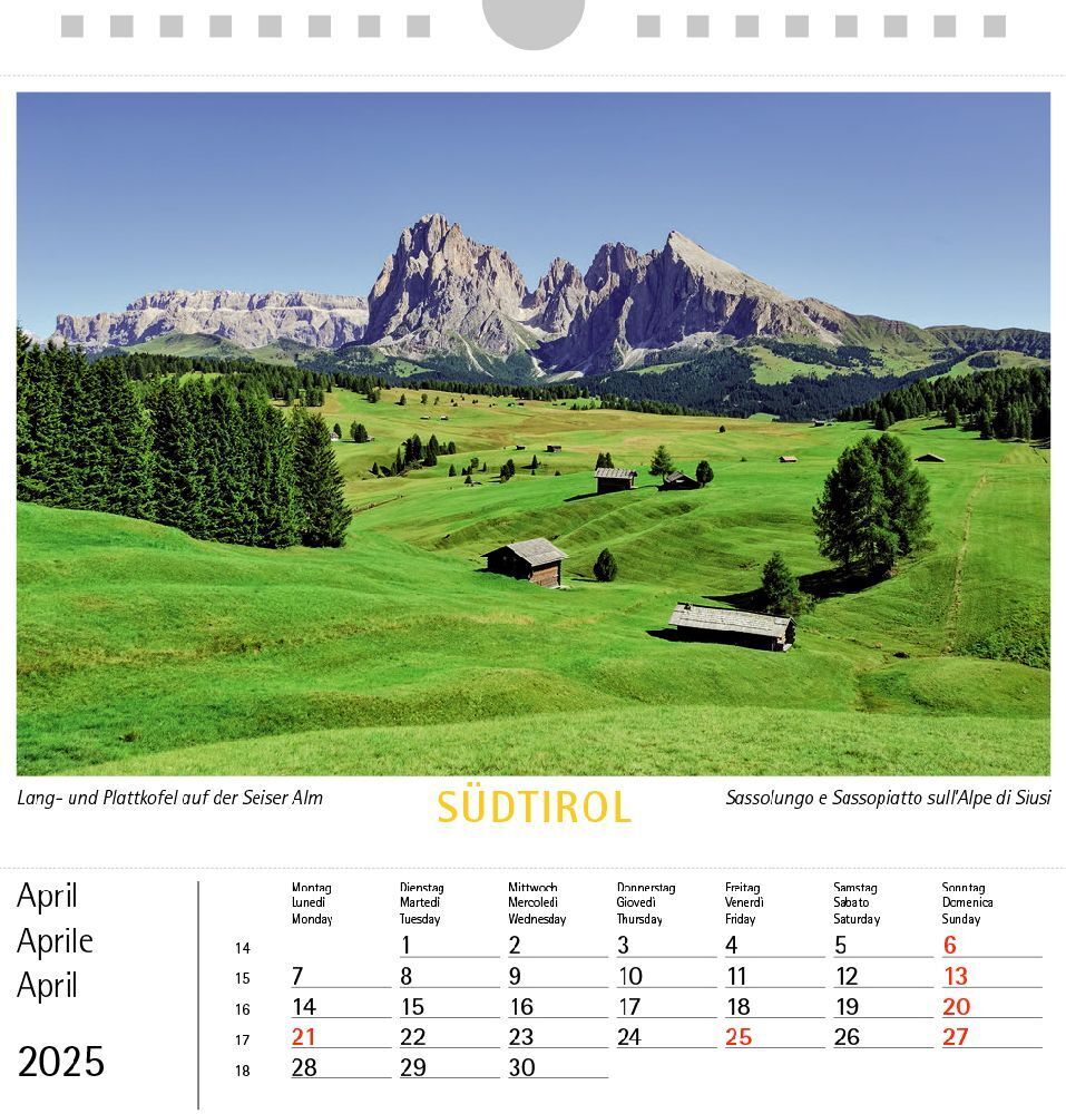 Bild: 9788887531657 | Südtirol 025, Postkartenkalender Querformat | Kalender | 2025